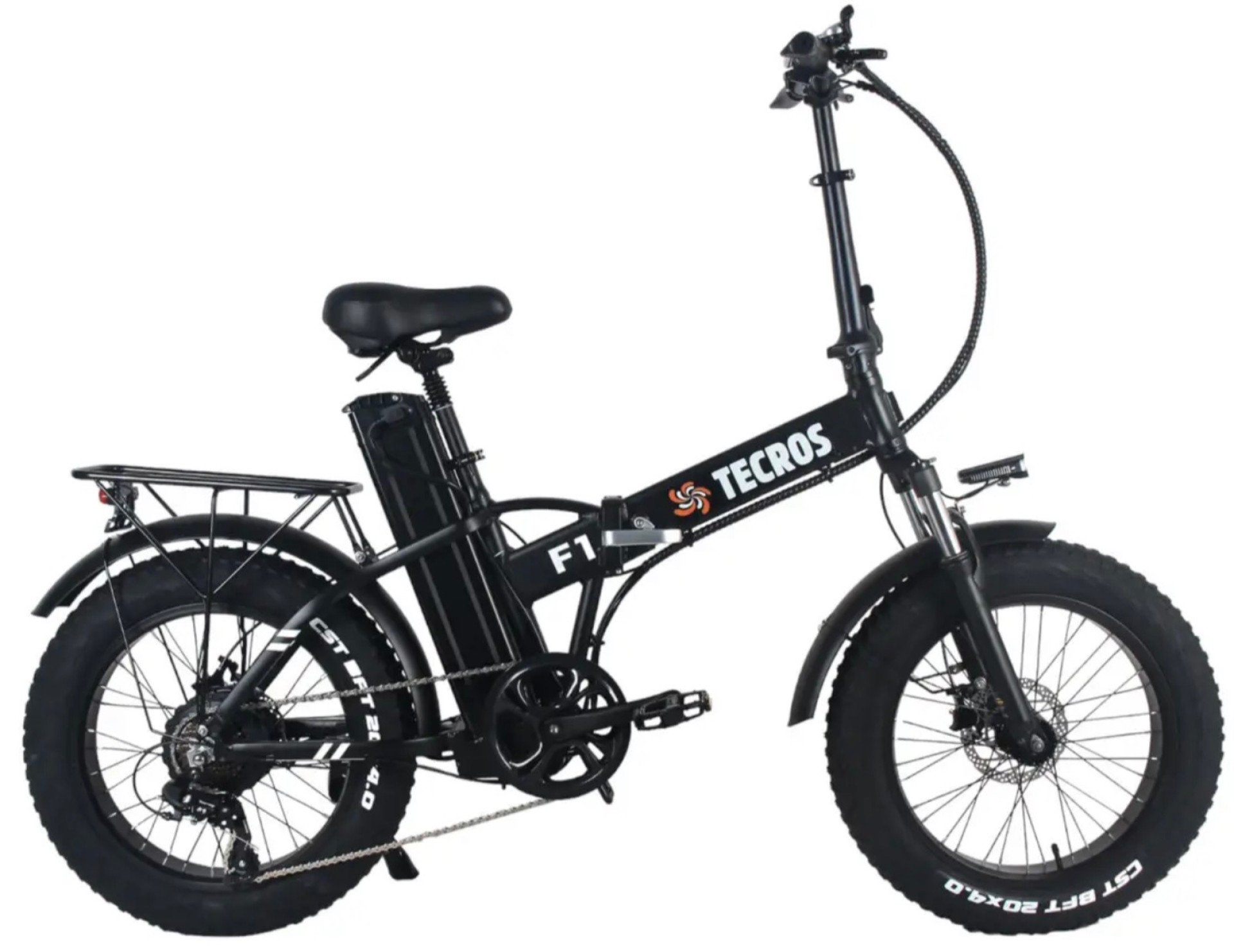 Электровелосипед fatbike Tecros F1 48v 20ah 1250w 20" 45 км/ч складной — изображение 2