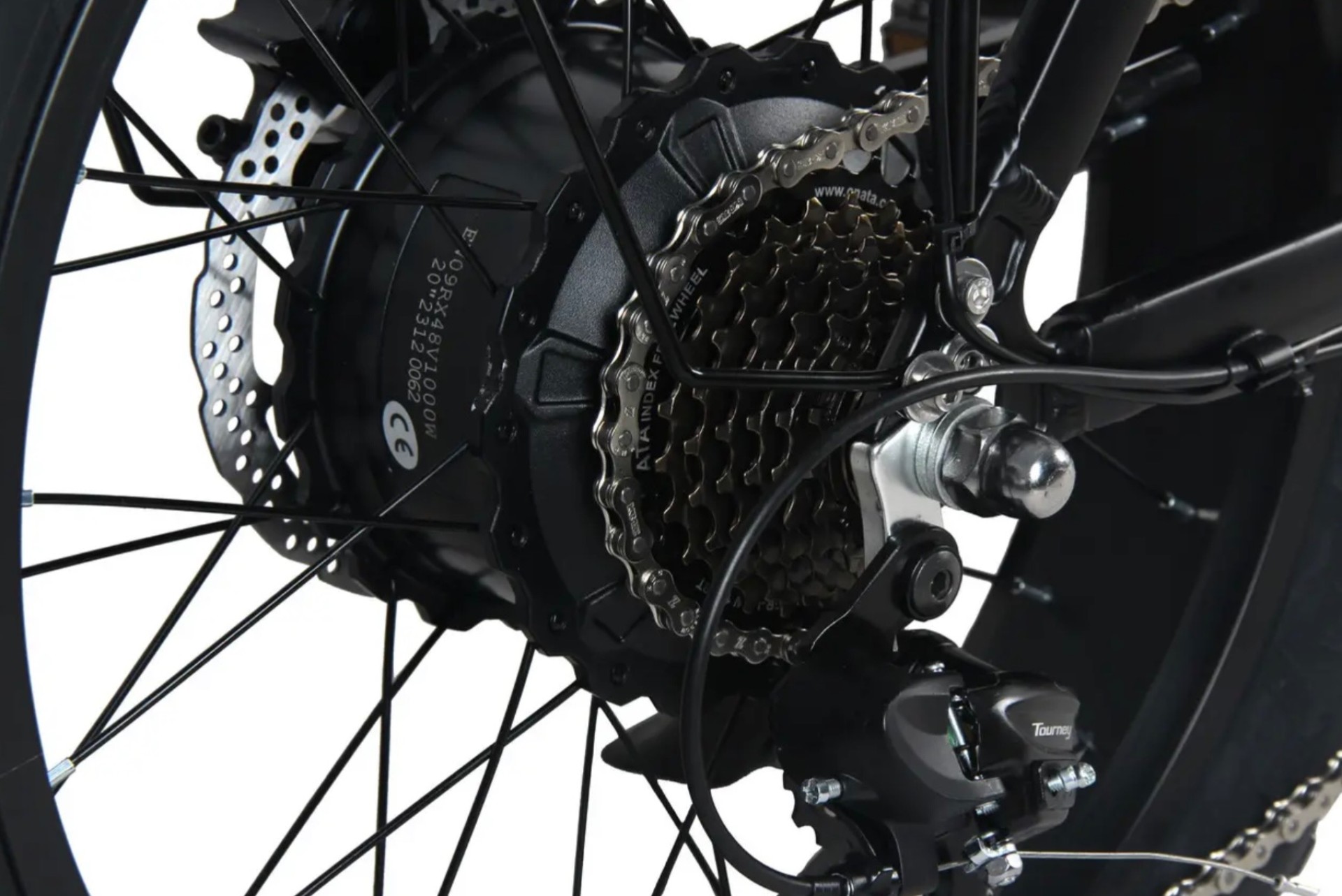 Электровелосипед fatbike Tecros F1 48v 20ah 1250w 20" 45 км/ч складной — изображение 4