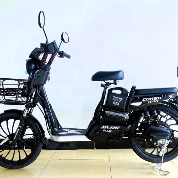 Электровелосипед Corso "Atlant plus" 20" дюймов рама стальная, двигатель 1000W, аккумулятор 60V21AH, корзина