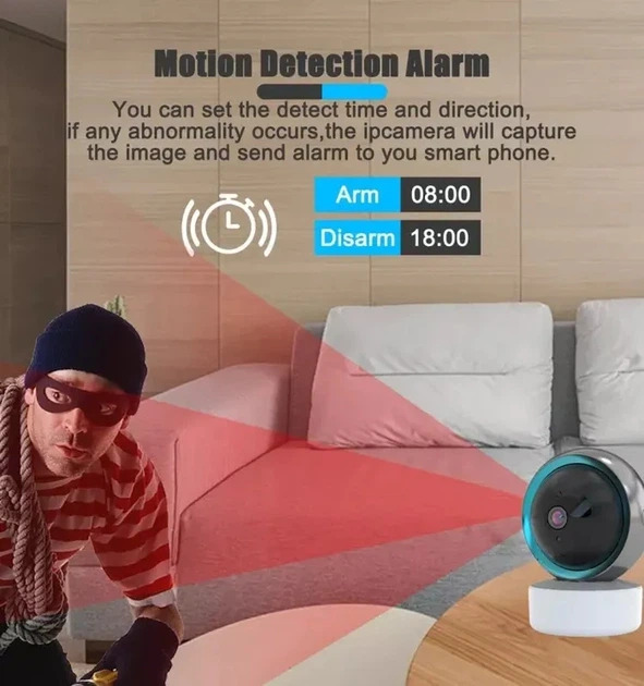 Интеллектуальная Wi-Fi камера видеонаблюдения TY305 / Поворотная камера Full HD 3mp — изображение 4