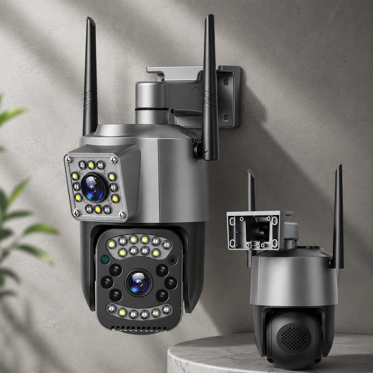 Уличная камера с двумя линзами SC03 V380pro ART 8761 поддержка 4G