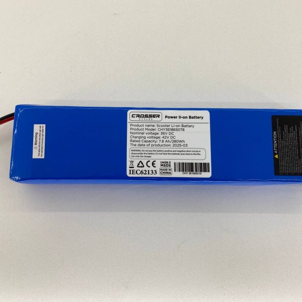 Аккумулятор батарея Li-ion 36V 7.8ah для Kugoo S3/S3 PRO 2025 (1 фишка)