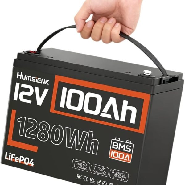 Аккумулятор литий lifepo4 HumsiENK 12v 100ah для автономных систем питания