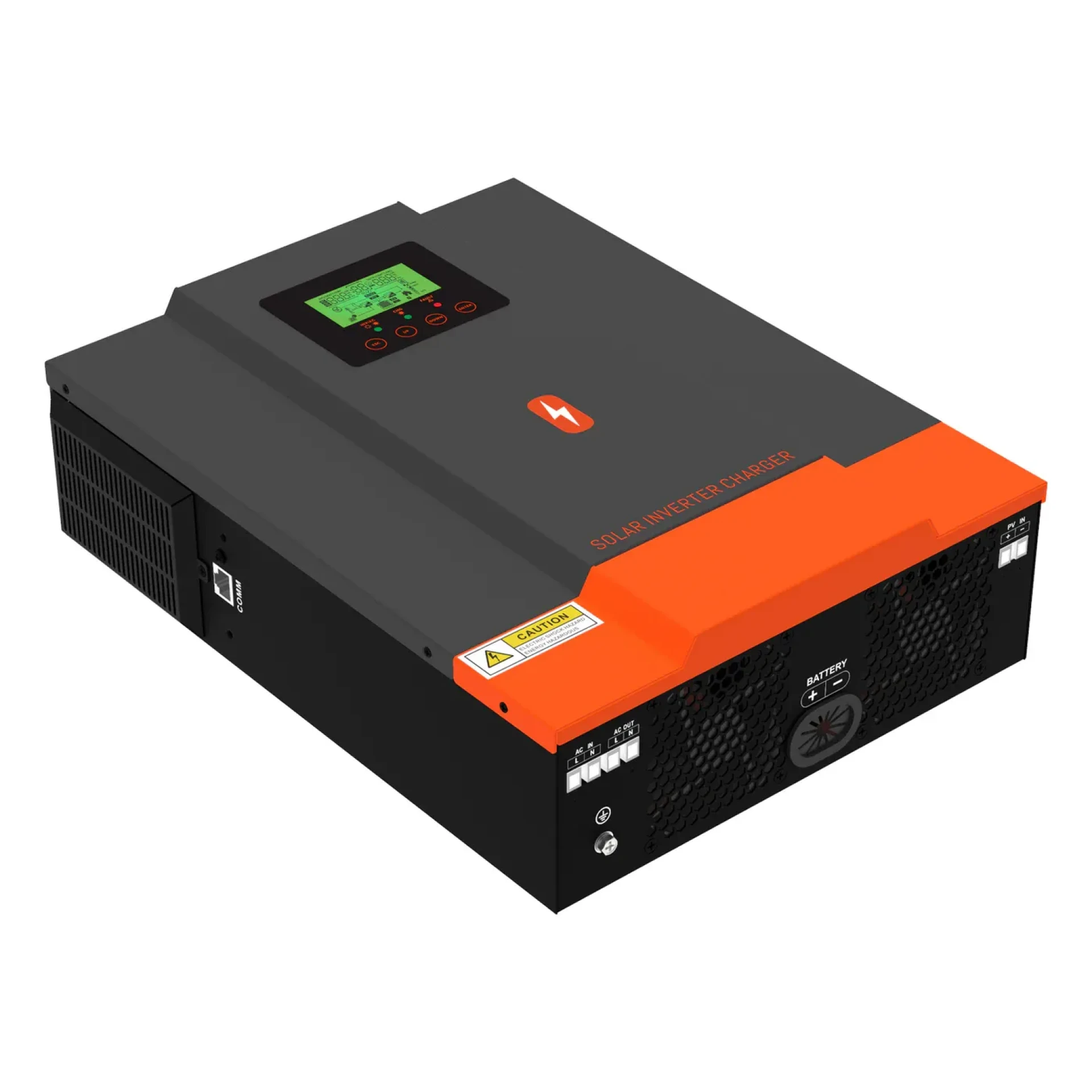 Гибридный инвертор солнечный PowMr 2000W 12V POW-HVM2H-12V-N (Max CH 140A, AC 80) — изображение 3