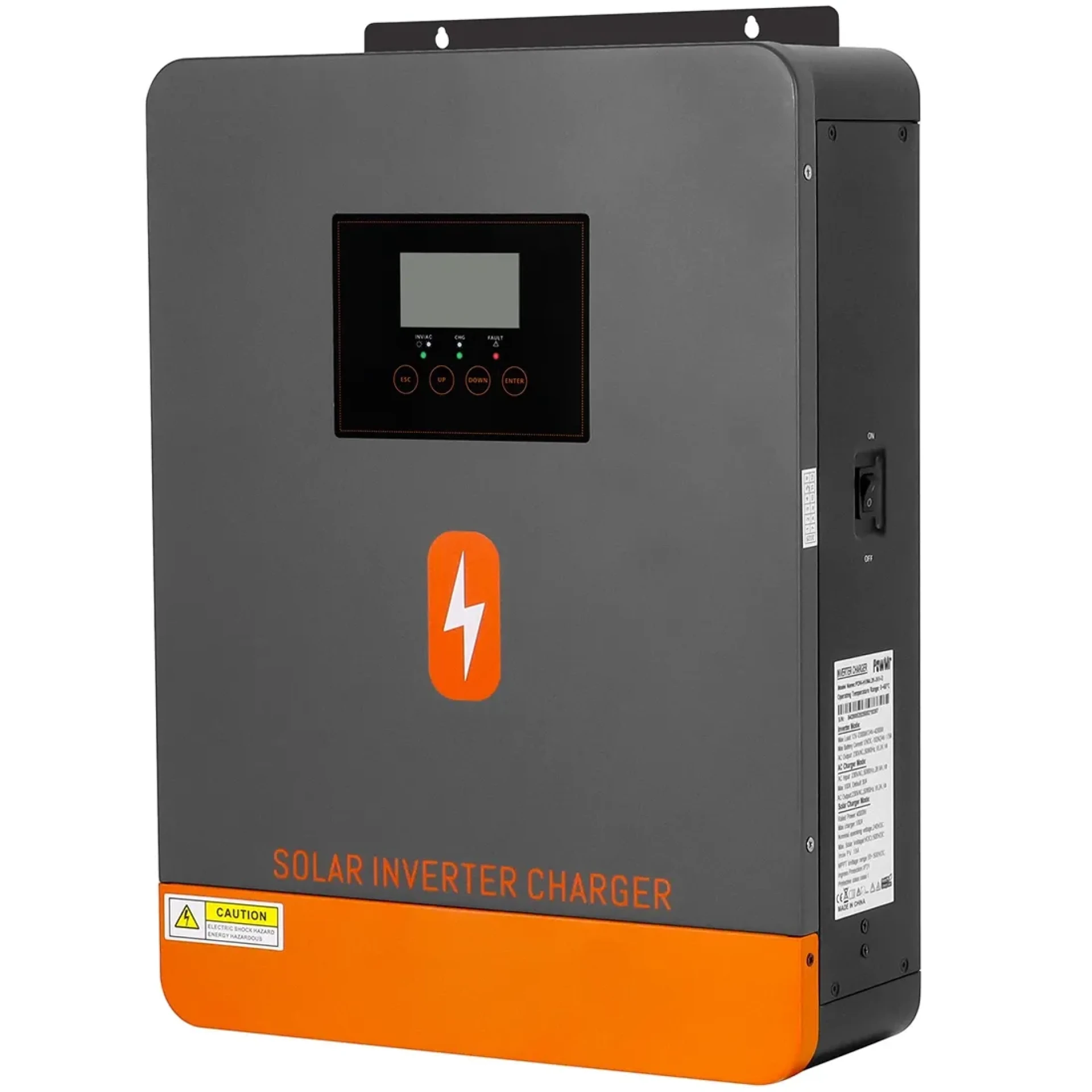 Гибридный инвертор Powmr Solar 4200W POW-HVM4.2K-24V-D (24В-4200Вт/12В-2300Вт) — изображение 3