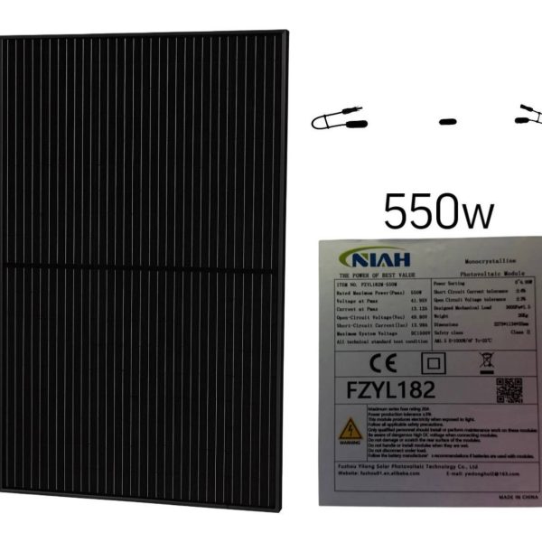 Солнечная панель NAH Solar Mono Black 550W (1140×2280 мм)