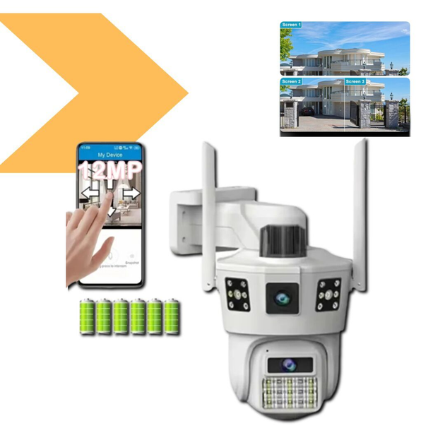 Wi Fi камера видеонаблюдения 3 линзы SD 39 APP V380pro — изображение 5