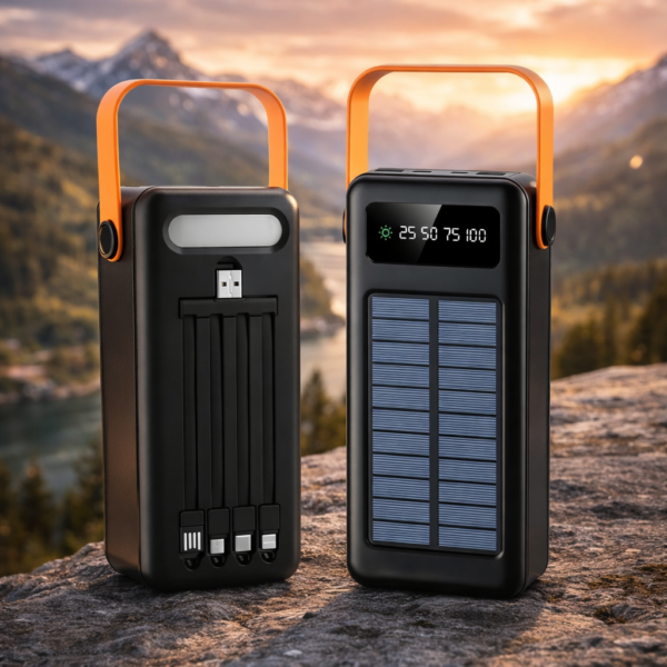 Внешний аккумулятор  / Повербанк YM-636CX  60000mAh / Power Bank SOLAR 4хUSB
