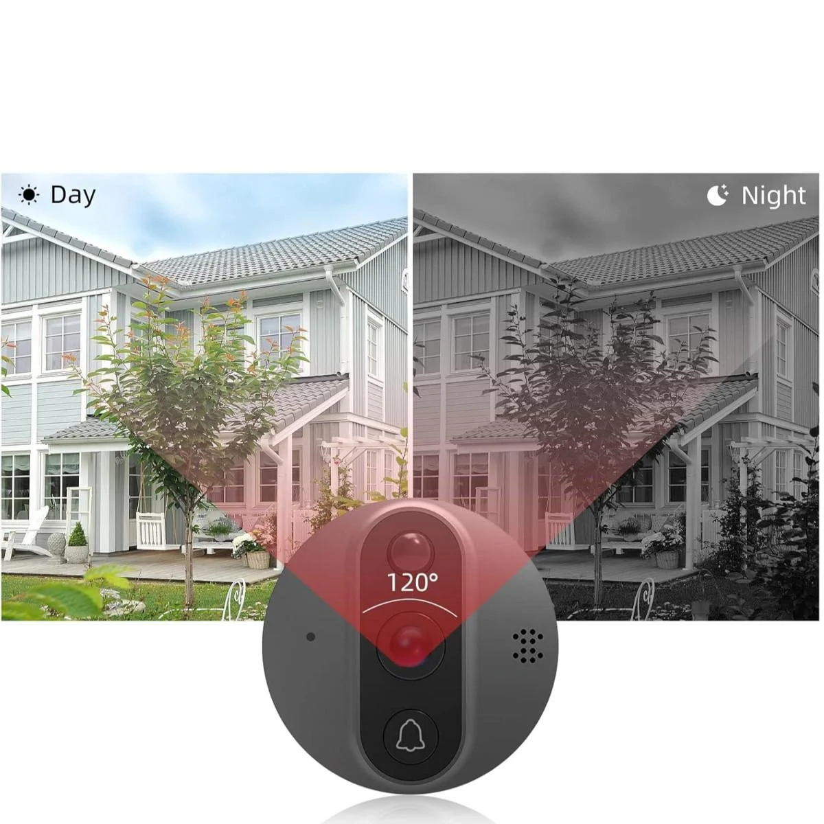 Видеодомофон Tuya Smart Video Doorbell ED-300PA / Дверной беспроводной звонок Wi-Fi с ИК-подсветкой и датчиком движения — изображение 2