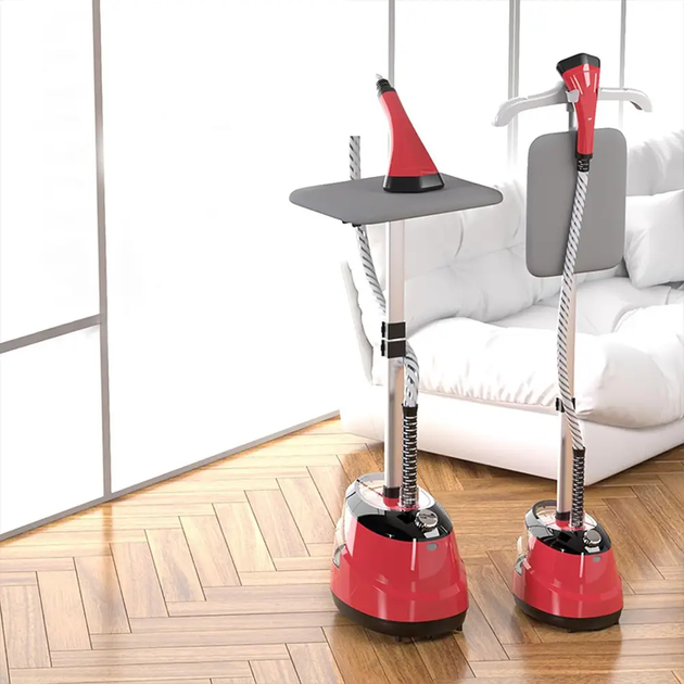 Вертикальный отпариватель для одежды Garment Steamer 2000W / Красный Паровой утюг для всех видов ткани — изображение 7