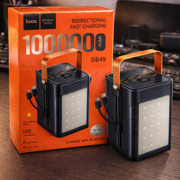 Портативный аккумулятор Power Bank Hoco DB49 Action 22.5W 100000 mAh QC3.0 PD20W