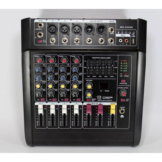 4-х канальный Bluetooth аудио микшер с USB Mixer BT 5300D/5200D 4ch — изображение 3