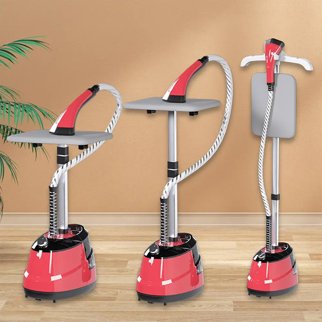 Вертикальный отпариватель для одежды Garment Steamer 2000W / Красный Паровой утюг для всех видов ткани — изображение 4