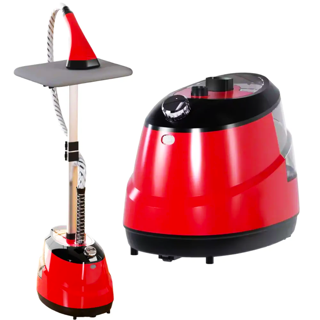Вертикальный отпариватель для одежды Garment Steamer 2000W / Красный Паровой утюг для всех видов ткани — изображение 8