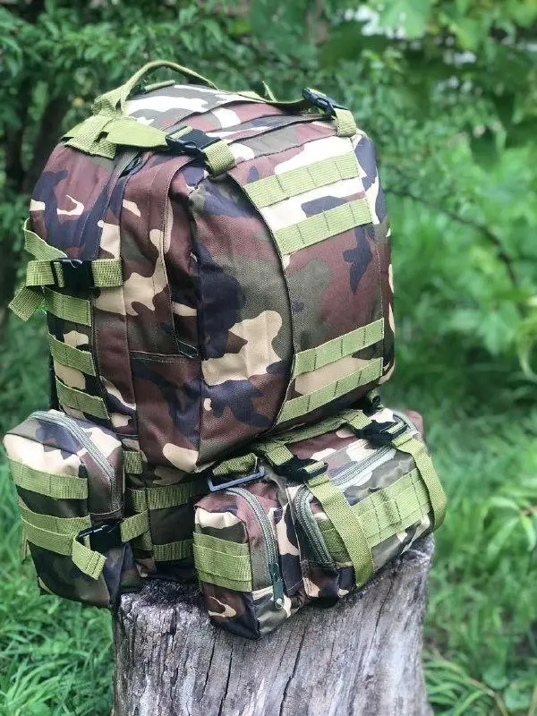 Тактический рюкзак 4 в 1, военный рюкзак 50 л, мужская Сумка для кемпинга, пешего туризма, альпинизма, военный рюкзак, спортивная сумка Molle для активного отдыха — изображение 10