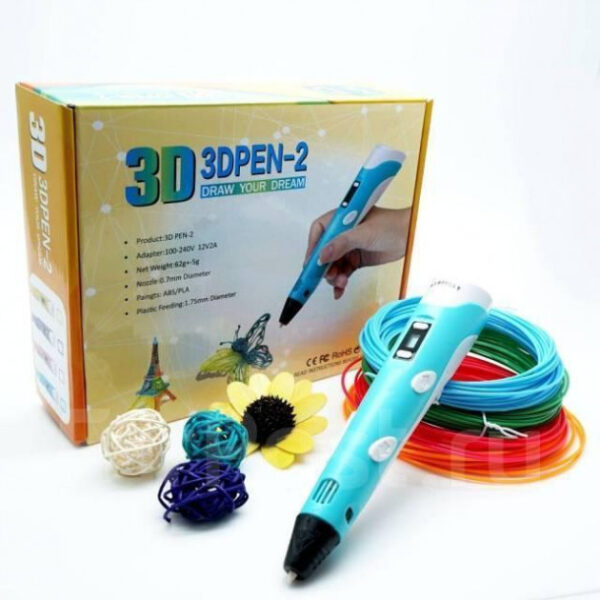 3D ручка c LCD дисплеем и набором эко пластика для 3Д рисования / 3D Pen