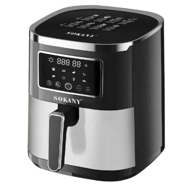 Аэрофритюрка Sokany SK 10052 1700W Аэрогриль безмасляная мультипечь для приготовления без масла 7 л с сенсорным управлением