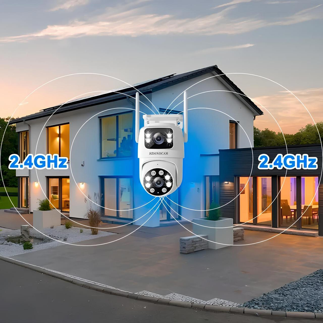 Беспроводная поворотная WiFi камера SZSINOCAM TY-Q2 O-KAM Pro / Внешняя камера видеонаблюдения — изображение 3