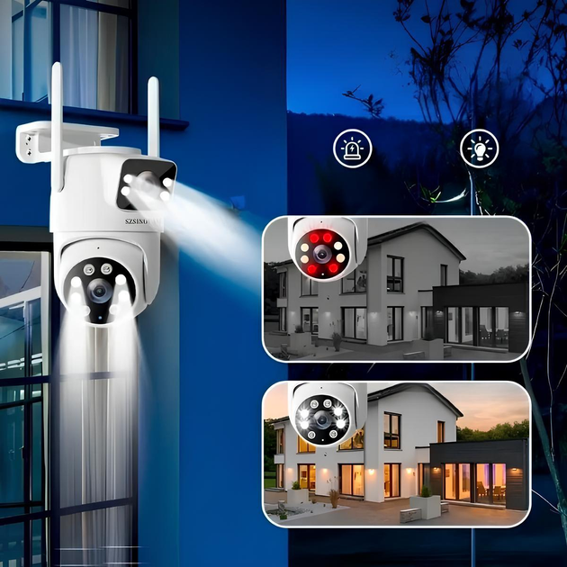 Беспроводная поворотная WiFi камера SZSINOCAM TY-Q2 O-KAM Pro / Внешняя камера видеонаблюдения — изображение 5