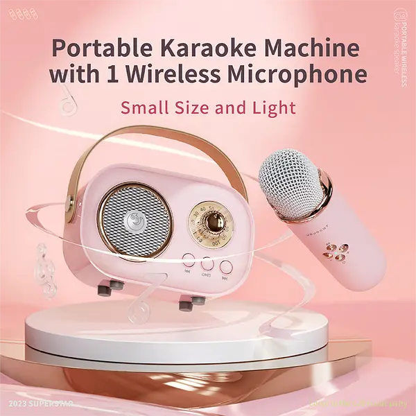 Беспроводной микрофон для караоке, колонка SPEAKER C20 PLUS — изображение 4