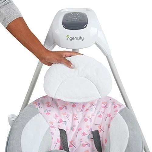Электронные качели / Детские качели-шезлонг Ingenuity SimpleComfort 2в1 / Укачивающий центр для детей 6 скоростей — изображение 9