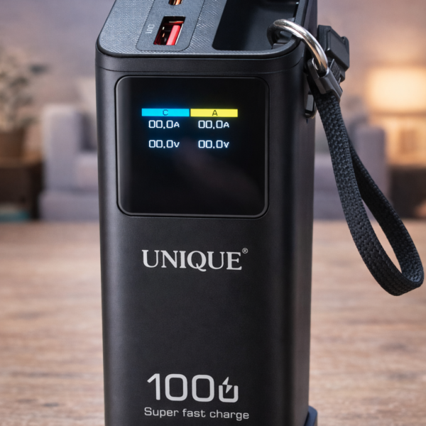 Портативная батарея UNIQUE 60000mah Power Bank быстрая зарядка LED-дисплей