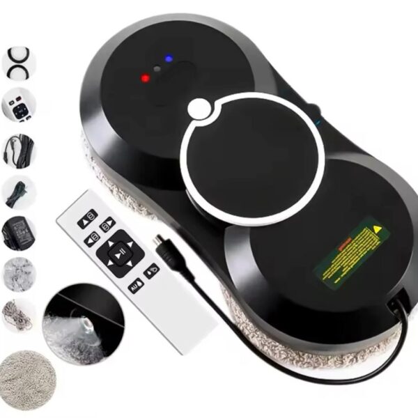 Робот для мойки окон NEW Glass Cleaning Robot с пультом дистанционного управления черный