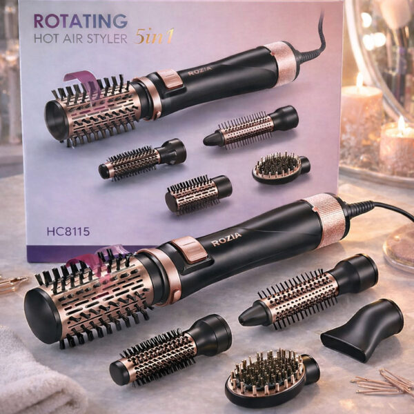 Фен-стайлер с вращающейся насадкой ROZIA 5в1 HC8115 hair dryer  AND-6162-6
