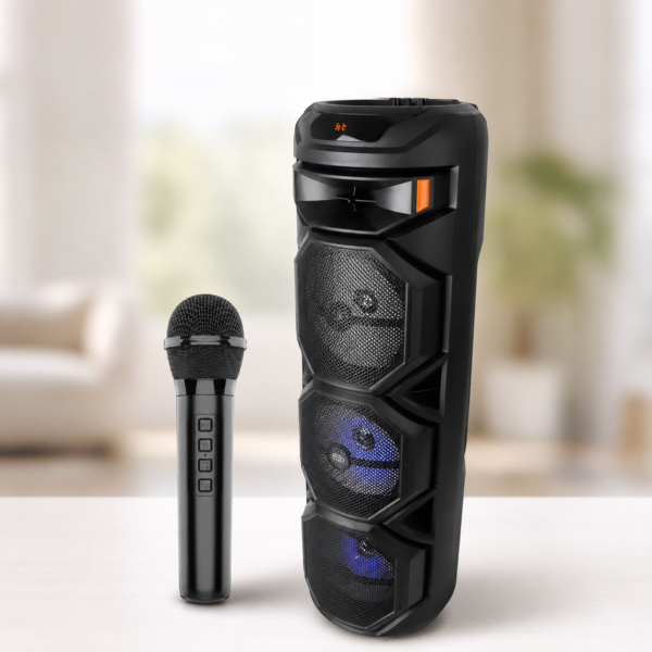 Колонка ZQS8301 Bluetooth 8дюймов / Колонка с беспроводным микрофоном / Акустическая система + пульт ДУ