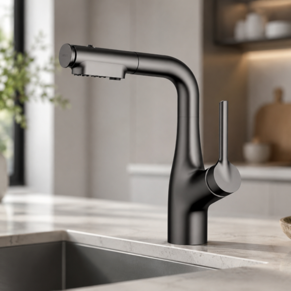 Кран/смеситель Faucet CR-8429 Многофункциональный металл / Смеситель для мойки / Кран-смеситель для кухни Графит матовый