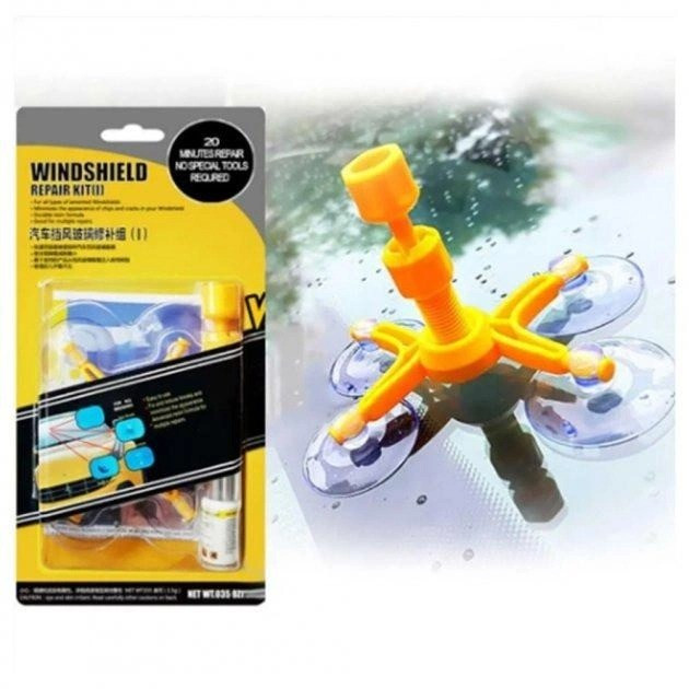 Набор для ремонта ветрового стекла Versachem Windshield Repair Kit комплект для лобового стекла авто — изображение 2