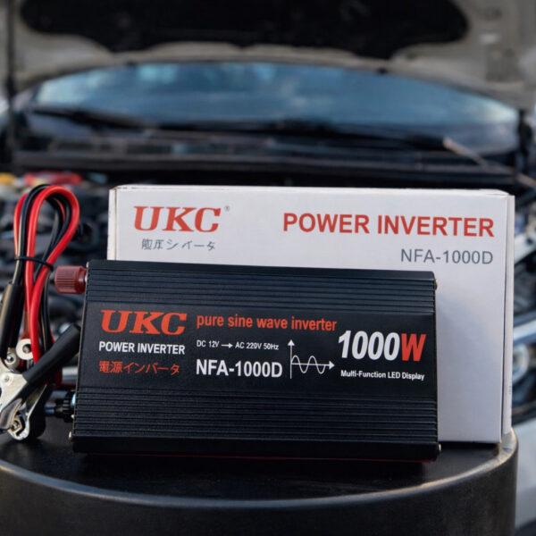 Преобразователь напряжения 12V-220V UKC 1000 Вт с чистой синусоидой / автомобильный инвертор 12 В в 220 В с цифровым дисплеем и USB выходом