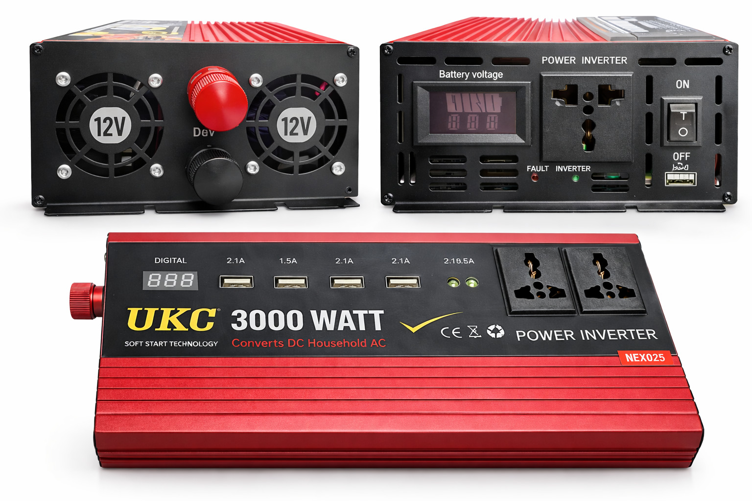 Преобразователь напряжения 3000W AR AC/DC 12V — изображение 2