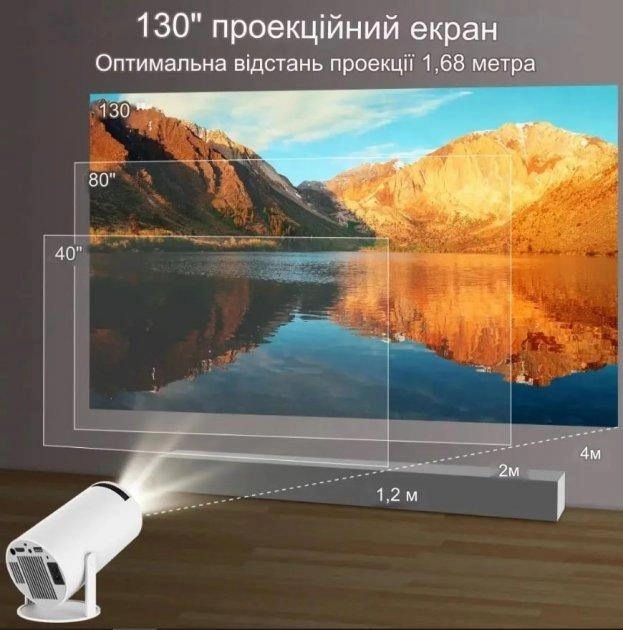 Смарт Проектор MAGCUBIC HY300 4K Android 11 HD BT5.0 Dual Wi-Fi Домашний кинотеатр — изображение 2