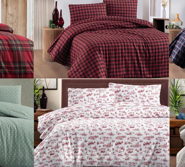 Теплое постельное белье / байковое евро размера фланель 100%-хлопок Турция Cotton Collection