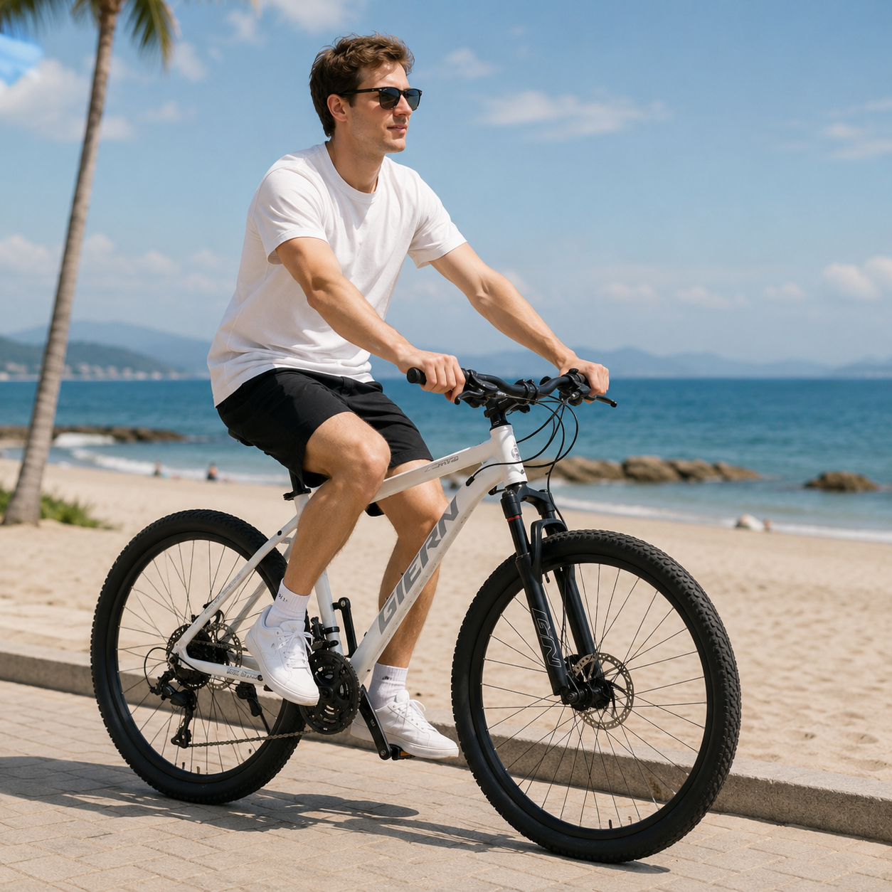 Велосипед GIEREN 8000 R29 Белый / Велосипед спортивный 24 скорости — изображение 4